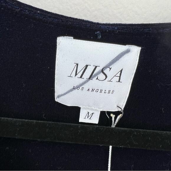 MISA Velvet Ophelie Sheath Navy Mini Dress Size S / Small - Picture 6 of 10
